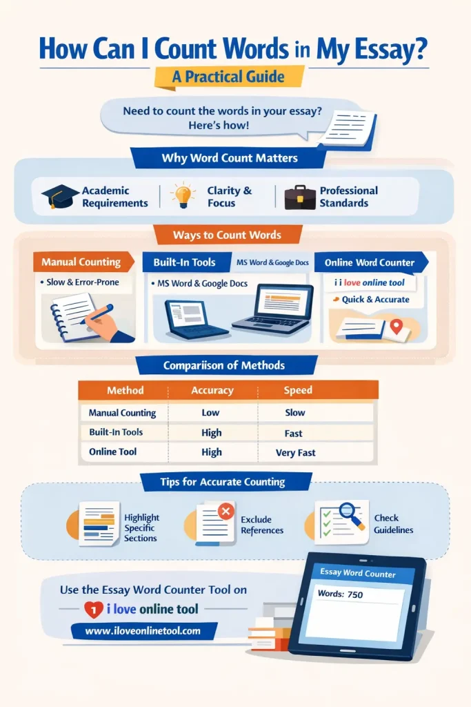 count words in essay using an online word counter tool