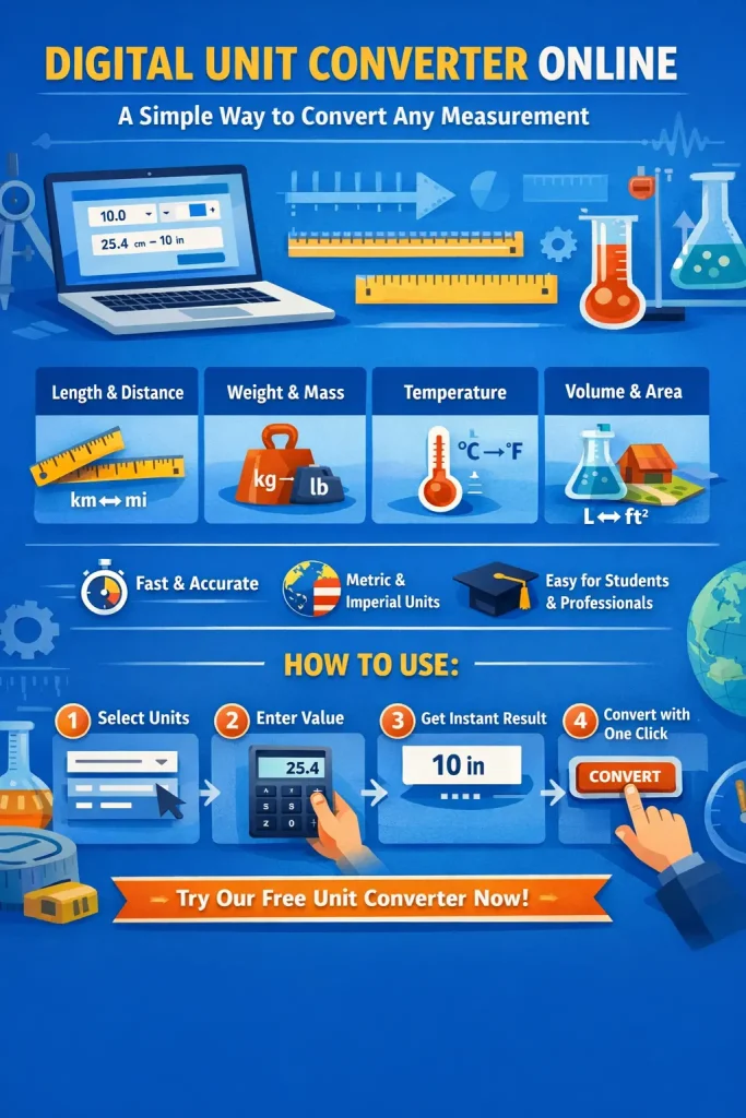 Online digital unit converter for quick calculations